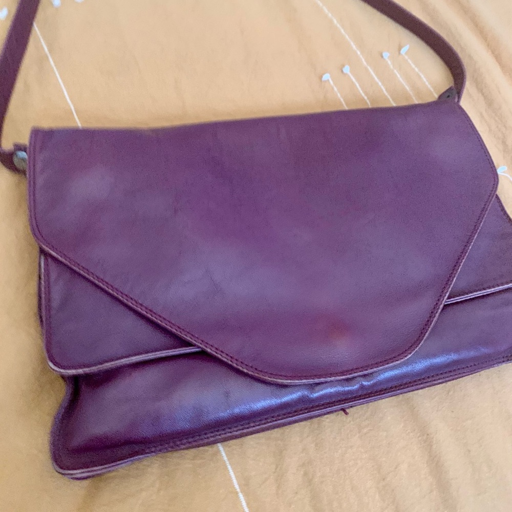 Vintage Italian leather crossbody bag
